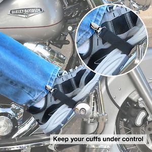 Useful Adjustable Elastic Motorcycle Bike Leg Boot Straps Pant Clips  Stirrups