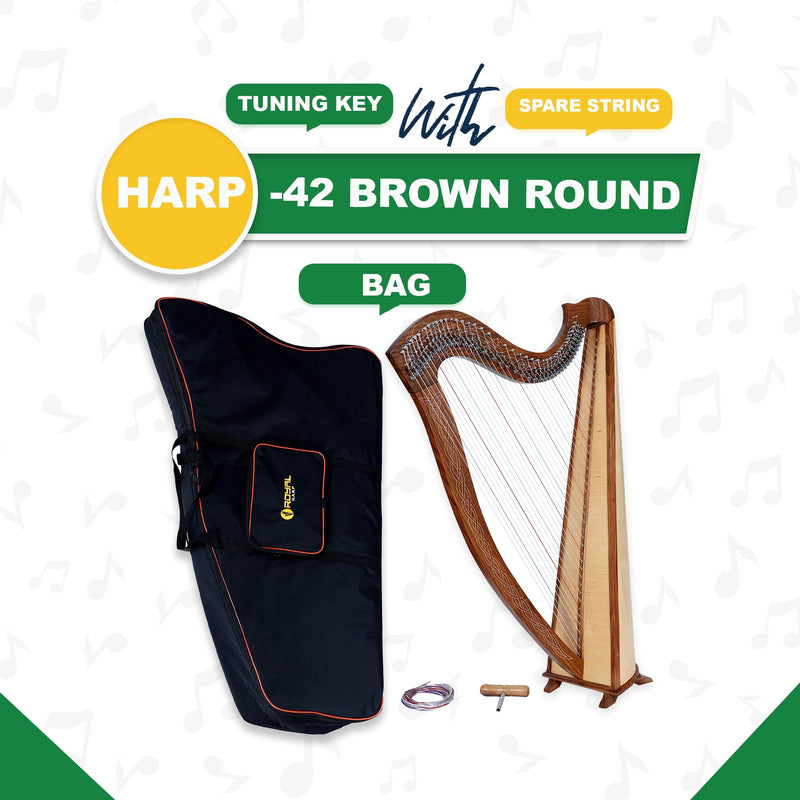 42 string lever harp Irish Lever Harp with Extra Free Strings , Tuner and Bag