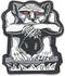 Gargoyle Iron on Round Center Back Patch for Biker Vest