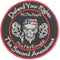 Defend your Rights The Second Amendment roundRed white blue yellow on black Iron On Sew On Small Patch for Jacket Vest