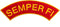SEMPER FI Yellow on Red w/Boarder Iron on Top Rocker Patch for Jacket Vest