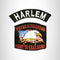 HARLEM and NEVER SURRENDER Small Patches Set for Biker Vest