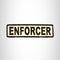 ENFORCER Black on White Small Patch Iron on for Biker Vest SB685