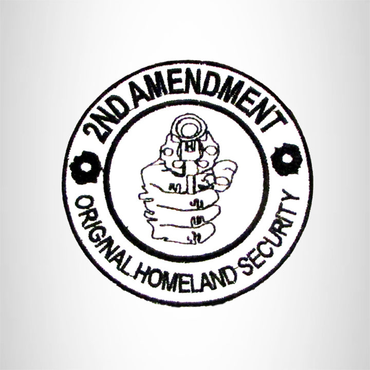 Small Patch 2ND Amendment Original Homeland Iron on for Biker Vest SB1019