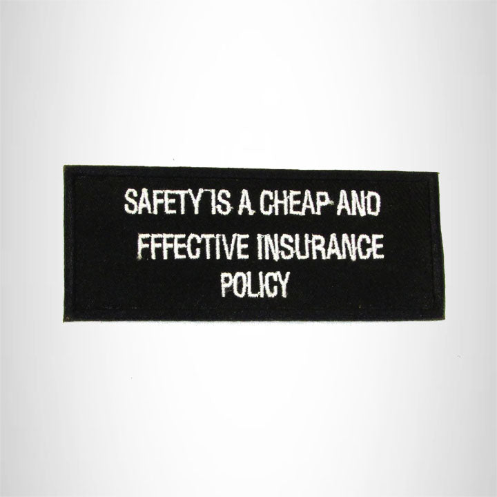 SAFETY IS A CHEAP Iron on Small Patch for Biker Vest SB929