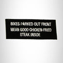 Bikes Parked Out Front Mean Good Iron on Small Patch for Biker Vest SB961