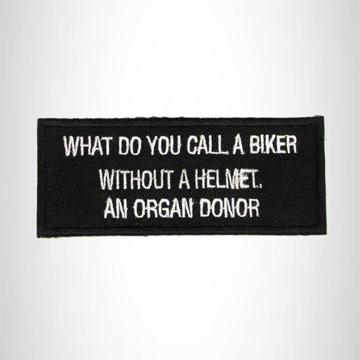 What Do you Call a Biker Without a Helmet Iron on Small Patch for Biker Vest SB982