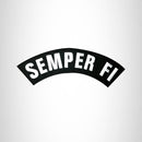 SEMPER FI White on Black Top Rocker Patch for Biker Vest Jacket TR286