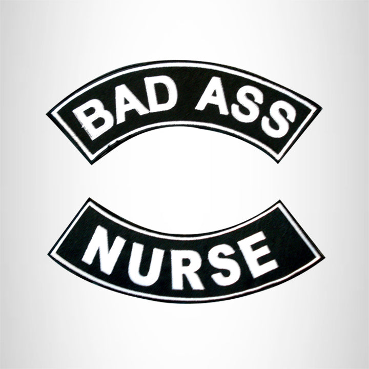 Bad Ass Nurse 2 Patches Set Sew on for Vest Jacket