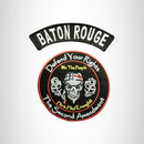 BATON ROUGE Defend Your Rights the 2nd Amendment 2 Patches Set for Vest Jacket