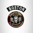 BOSTON Defend Your Rights the 2nd Amendment 2 Patches Set for Vest Jacket