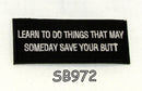 Learned two things Iron on Small Patch for Motorcycle Biker Vest SB972-STURGIS MIDWEST INC.